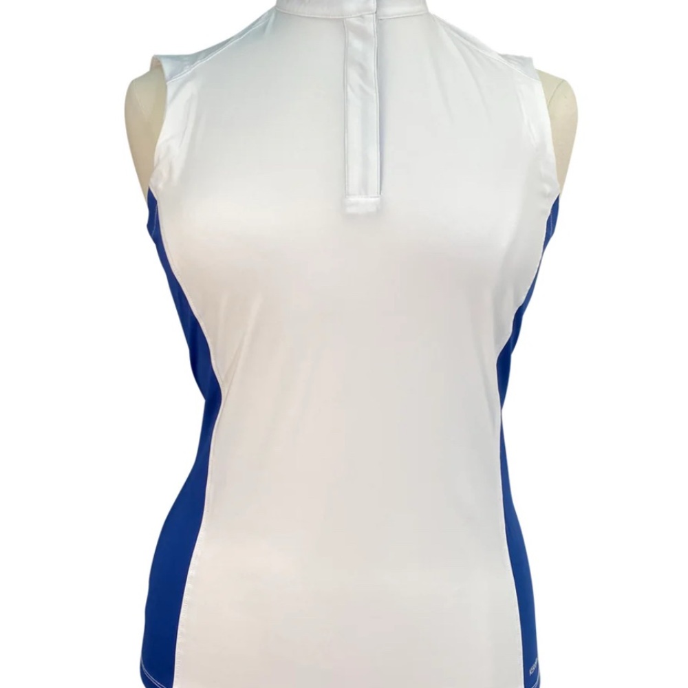 Kerrits Affinity sleeveless show shirt in white/iris
